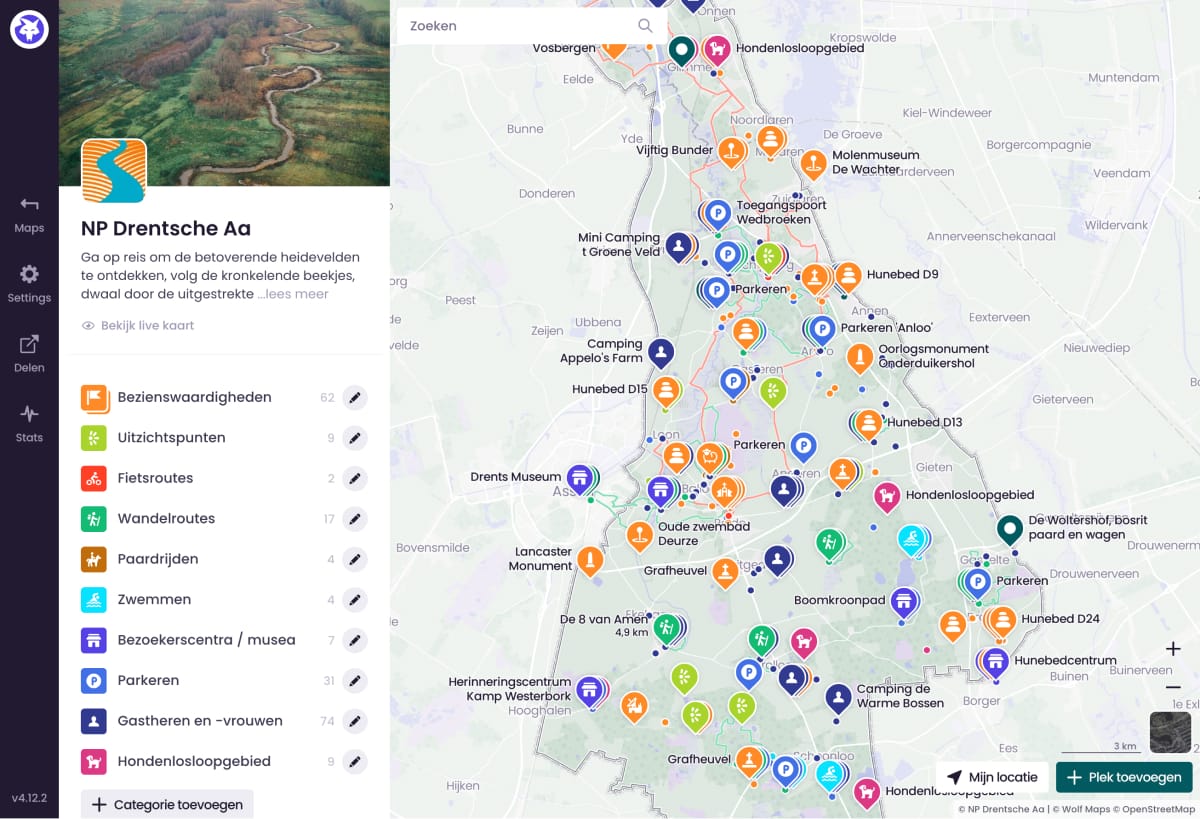 Maak met Wolf Maps je eigen kaart