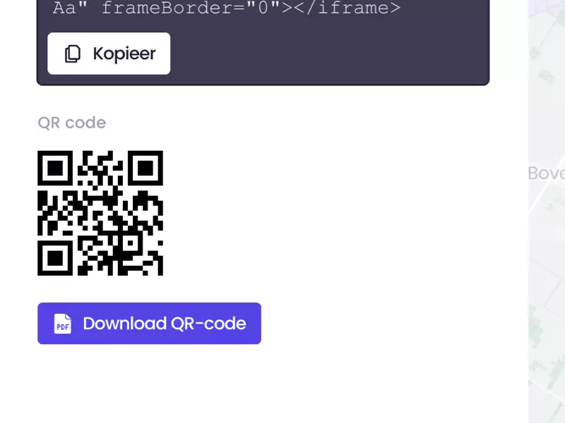 Automatic QR codes for your places and map