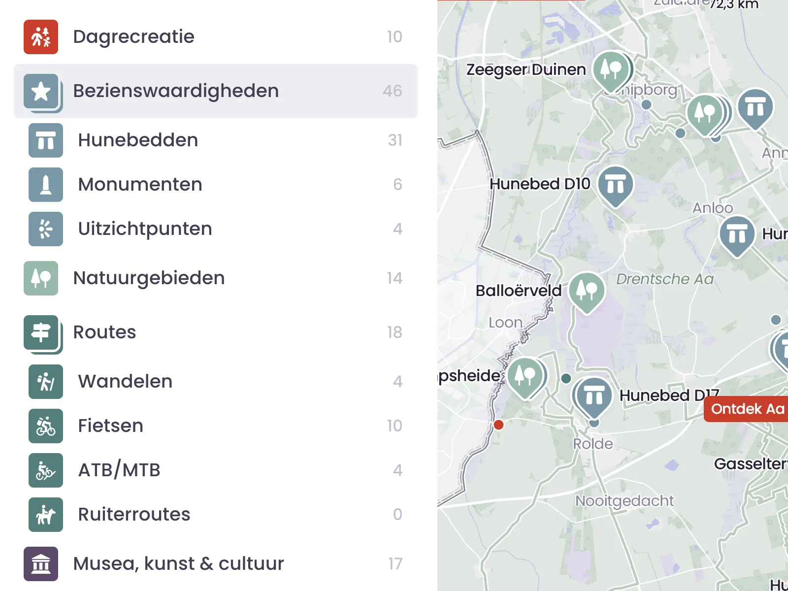 Organize your map with categories