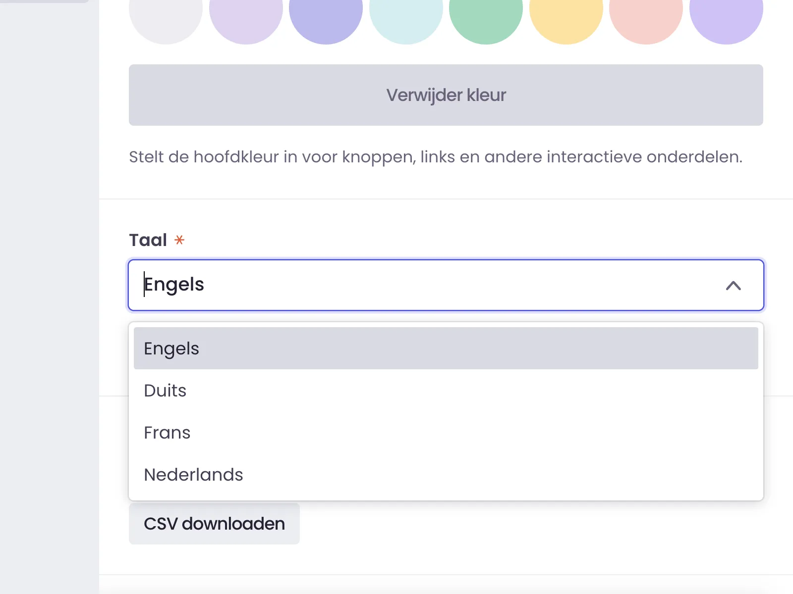 Set the language of the map