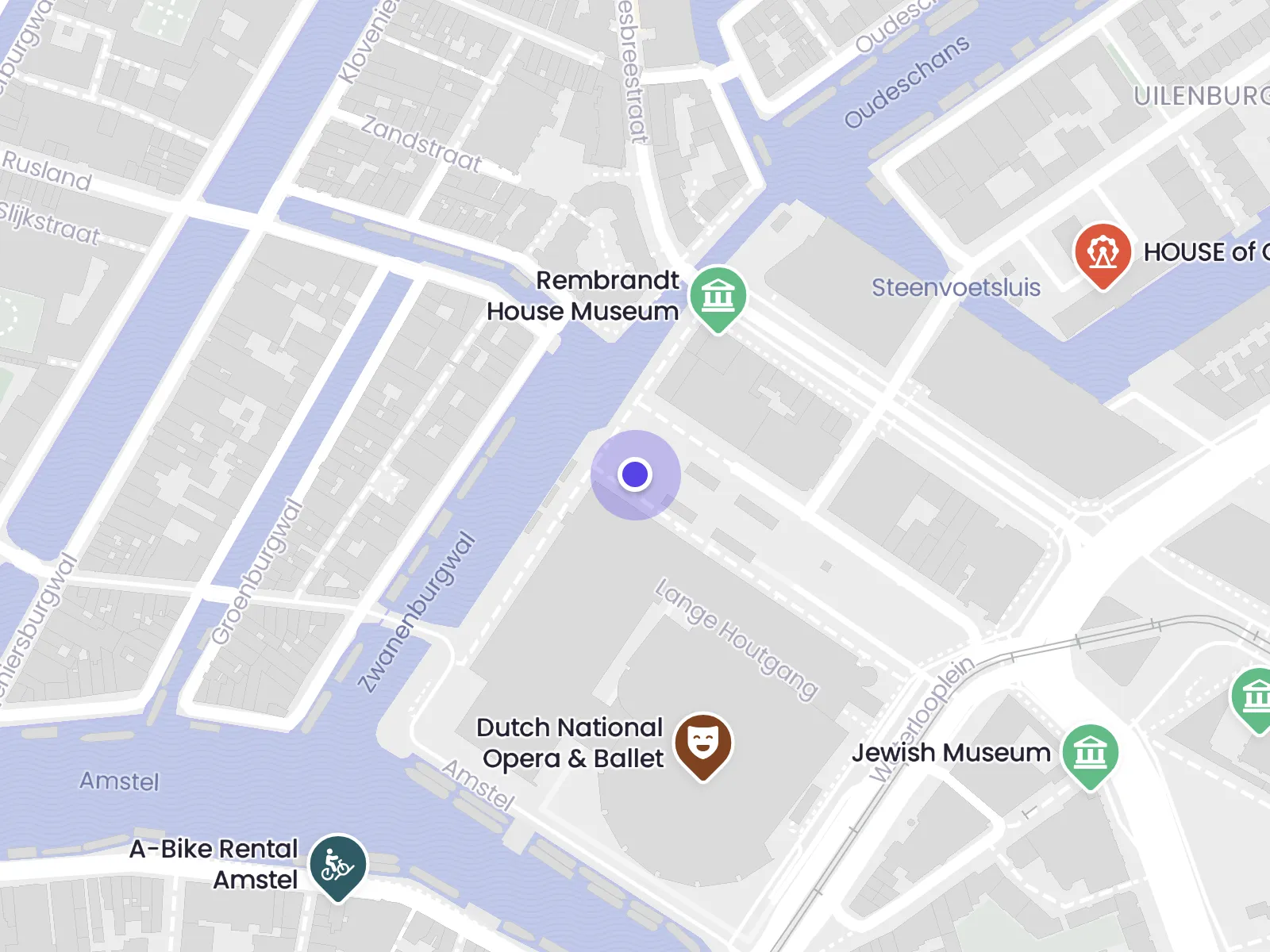 See your own location on the digital map