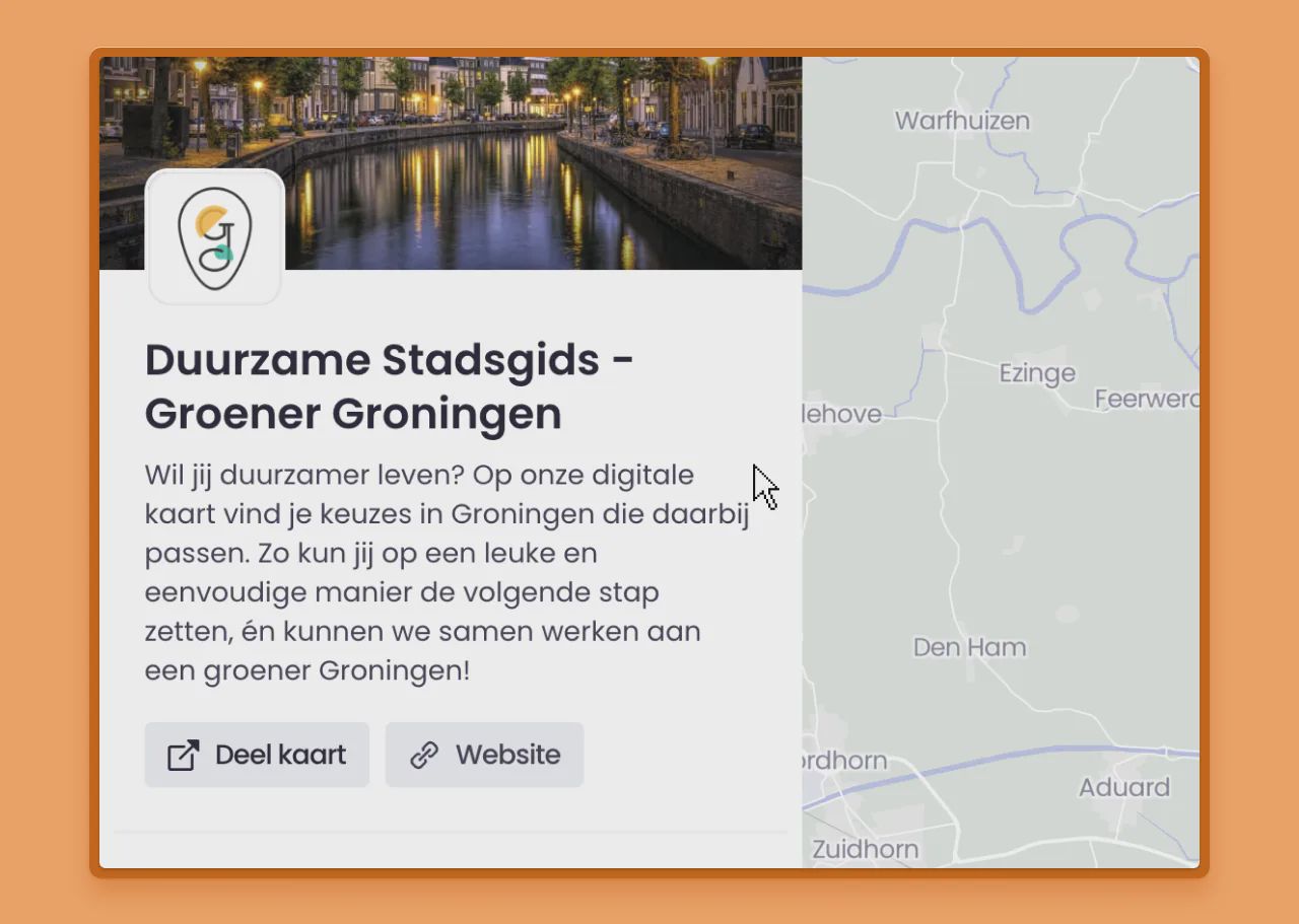 Embedcode delen vanuit Wolf Maps