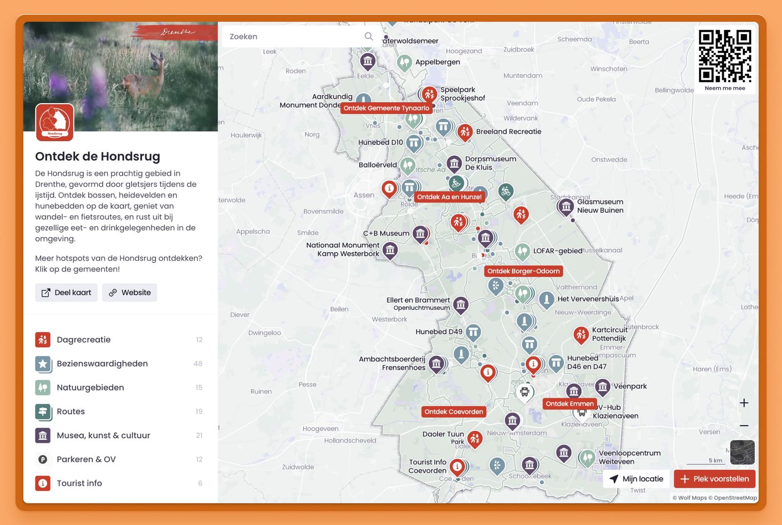 Voorbeeld van een regionale kaart