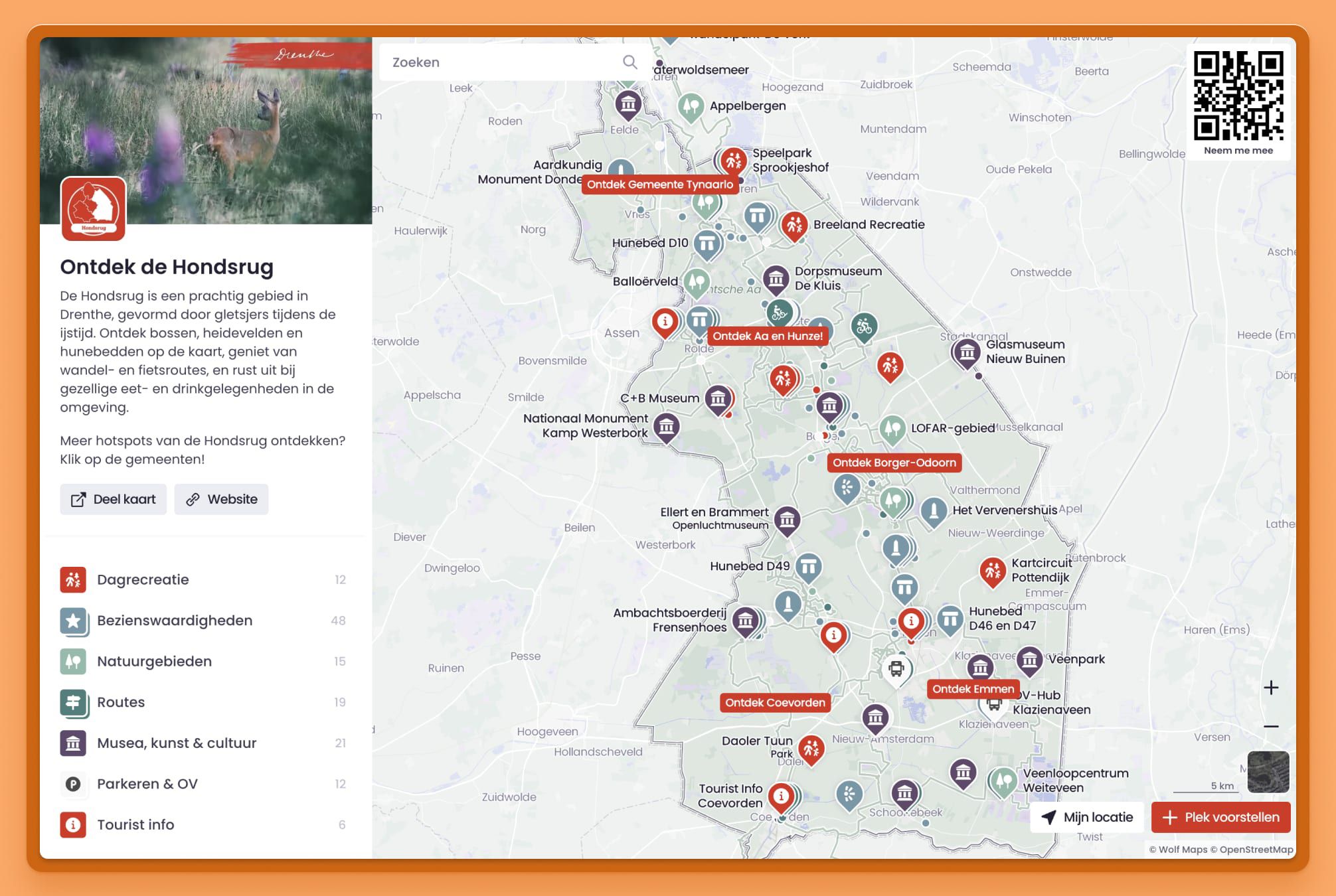 Voorbeeld van een regionale kaart